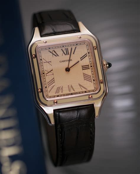 cartier santos dumont lacquered rose gold|santos dumont xl rose gold.